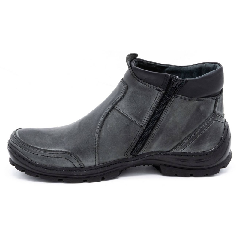 Olivier Botas de couro de inverno masculino 352 MP cinza 1