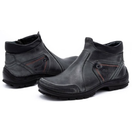 Olivier Botas de couro de inverno masculino 352 MP cinza 4