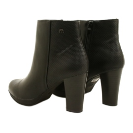 Botas femininas de salto alto M.Daszyński AM61-92 pretas preto 3