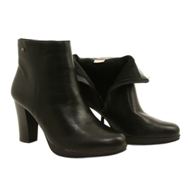 Botas femininas de salto alto M.Daszyński AM61-92 pretas preto 4