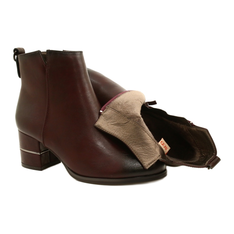 Botas femininas da moda cor de vinho Poula M.Daszyński SA125A-2 vermelho 4 Botas femininas da moda cor de vinho Poula M.Daszyński SA125A-2 vermelho 4