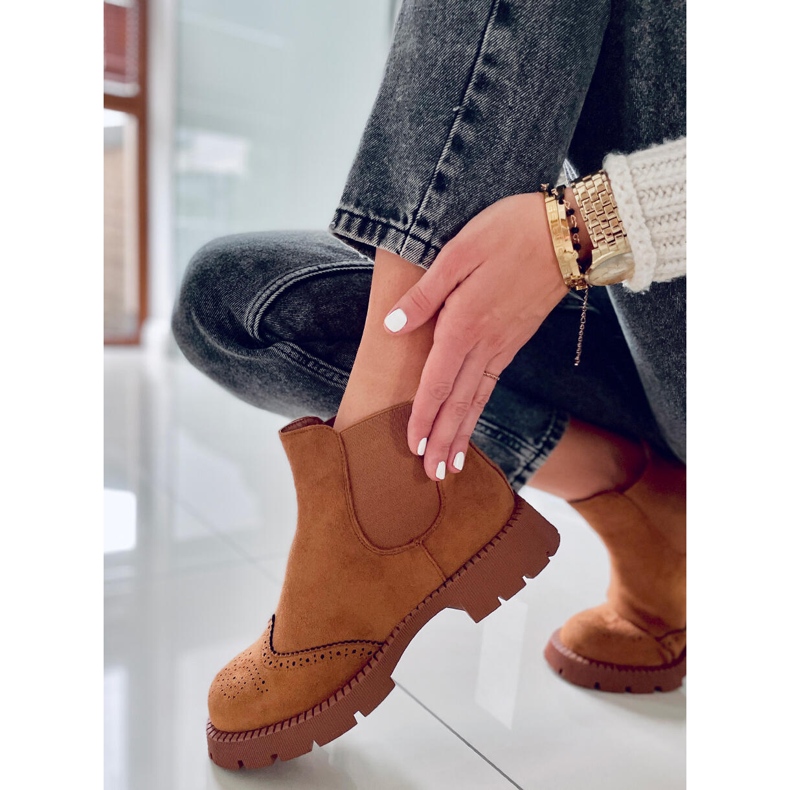 PA1 Botas Chelsea de mulher Ethel Camel castanho 1