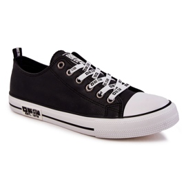 Tênis masculino de couro Big Star KK174047 preto 2