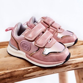 Tênis esportivo infantil velcro Memory Foam System Big Star KK374180 Rosa 1