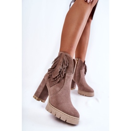 Lewski Shoes Botas de plataforma de camurça Lewski Sapatos 3251 Cappucino marrom 1