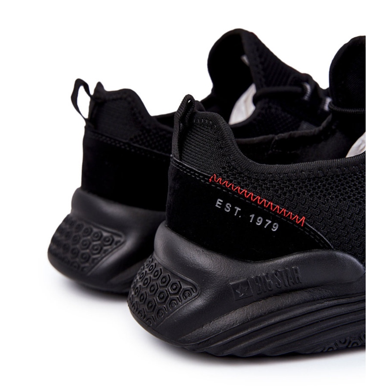 Tênis esportivo masculino Memory Foam Big Star KK174255 Preto 1