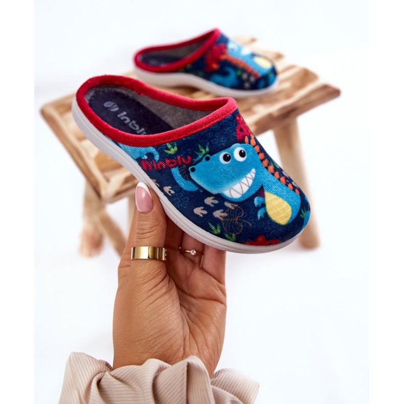 Chinelos infantis Inblu B9000049 Azul Marinho vermelho 1