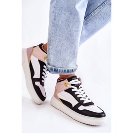 Vinceza Tênis esportivo feminino alto multicolorido Silje 1