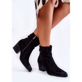 Vinceza Botas quentes de camurça feminina preta Wenche preto 2