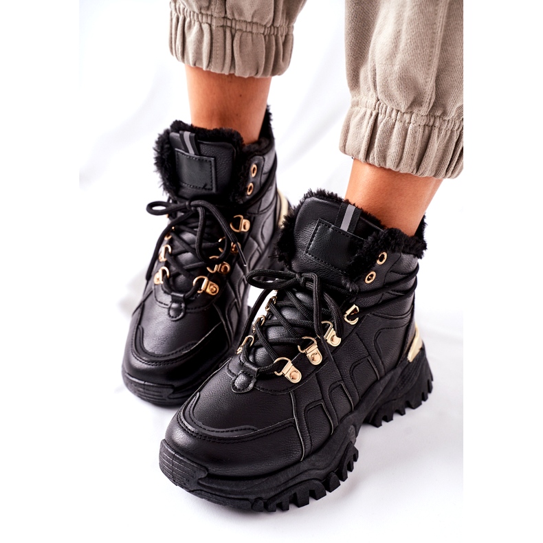 BM Botas quentes pretas femininas Hareshaw HF218 preto 1