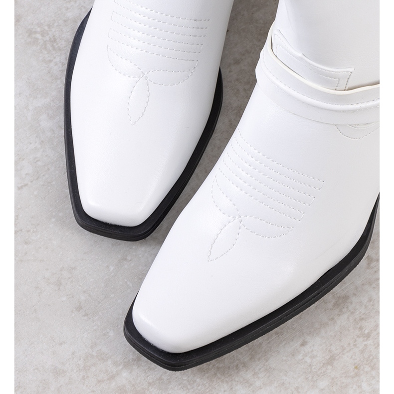 BM Botas de cowboy Libiti brancas branco 1