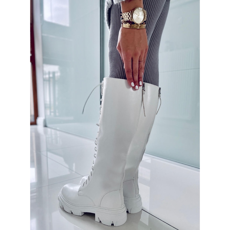 BM Botas de equitação Hanson White para mulher branco 2
