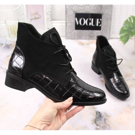 Botas femininas Jezzi pretas com cadarço e isolantes preto 1 Botas femininas Jezzi pretas com cadarço e isolantes preto 1