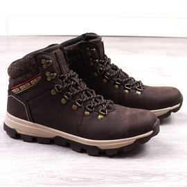 Trekking sapatos altos para homens marrom Big Star KK174216 castanho 1