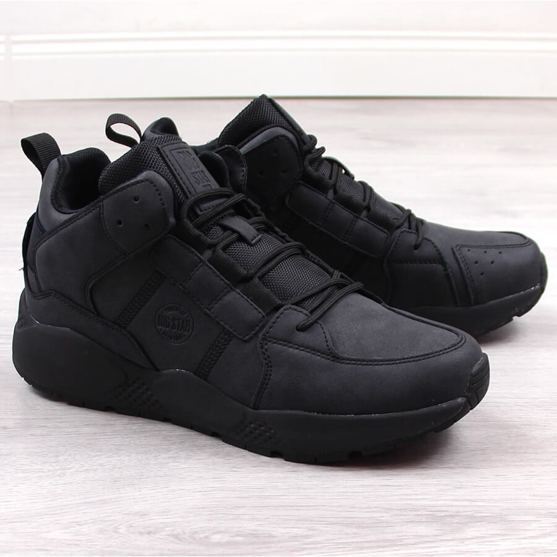 Sapatos esportivos isolados pretos masculinos Big Star KK174247 1