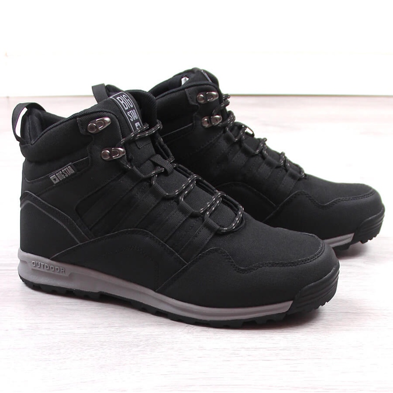 Botas altas isoladas pretas para homens Big Star KK174371 preto 1