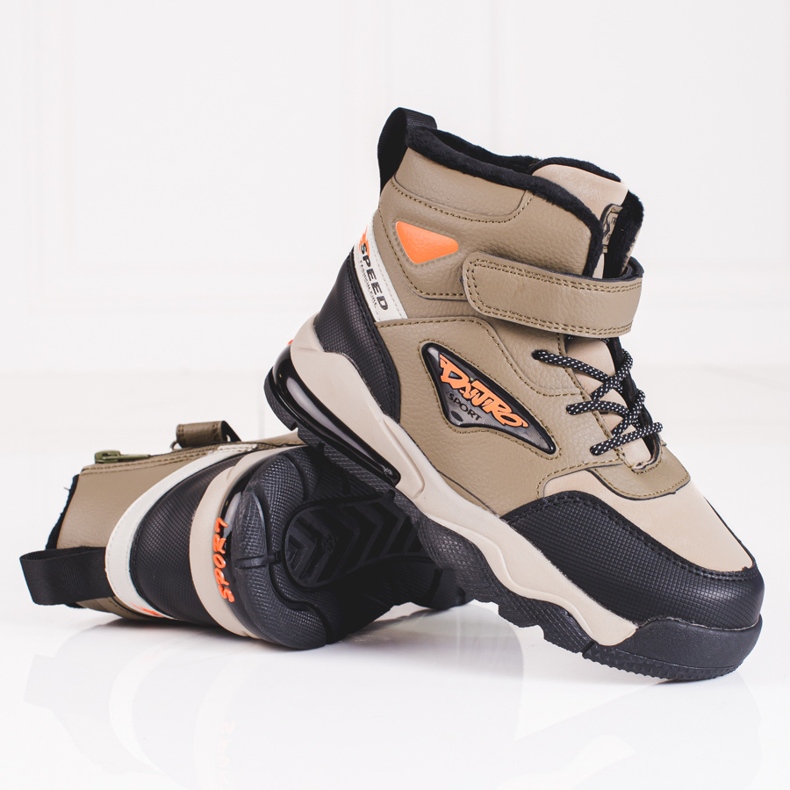 Botas de menino com isolamento e cordões Shelovet bege 1