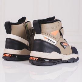 Botas de menino com isolamento e cordões Shelovet bege 2