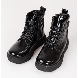 Botas pretas para meninas na plataforma Shelovet preto 1