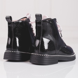Botas elegantes para meninas Shelovet pretas preto 1