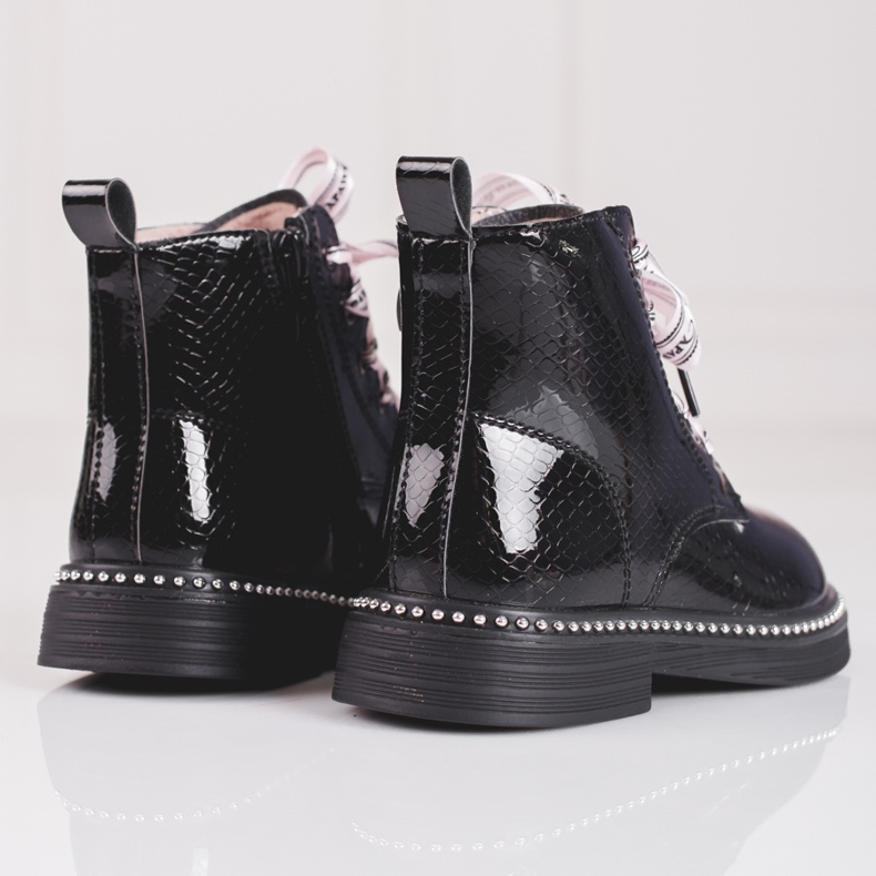 Botas elegantes para meninas Shelovet pretas preto 1