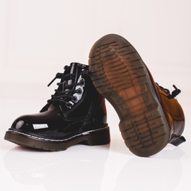 Botas de menina lacadas Shelovet preto 1