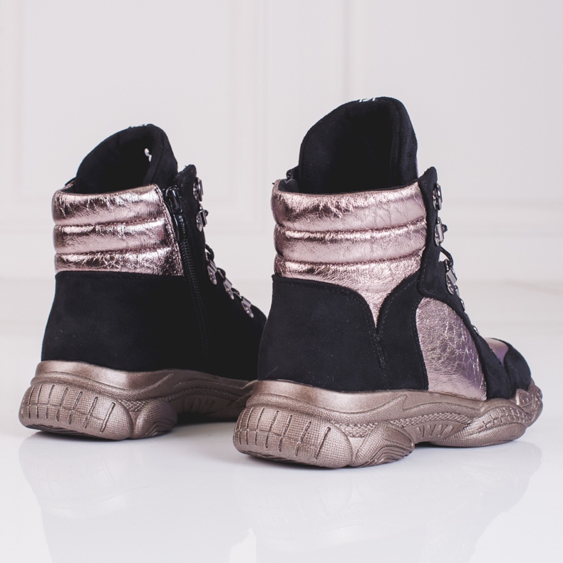 Botas de menina com sola grossa Shelovet preto 1