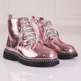 Botas elegantes para menina Shelovet rosa 2