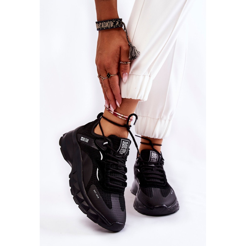 Tênis esportivo feminino Big Star KK274056 Preto 1