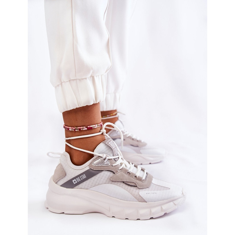 Tênis esportivo feminino Big Star KK274057 Branco 2