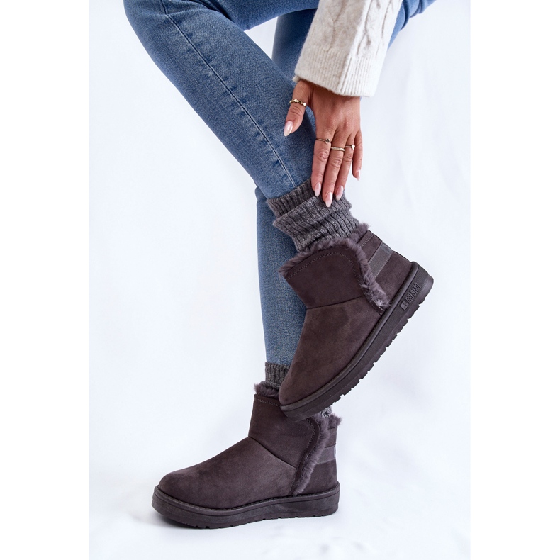 Botas de neve femininas cinza Big Star KK274623 1
