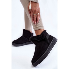 Botas de neve pretas femininas Big Star KK274622 preto 2