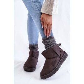 Botas de neve quentes femininas Big Star KK274291 cinza 2