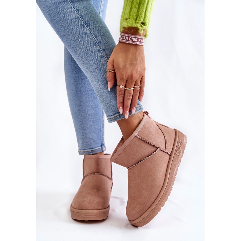 Botas de neve com isolamento de mulher Big Star KK274293 Rosa claro 1 Botas de neve com isolamento de mulher Big Star KK274293 Rosa claro 1