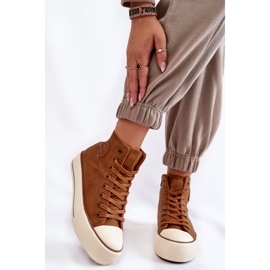 Tênis feminino com isolamento alto Big Star KK274171 marrom castanho 1