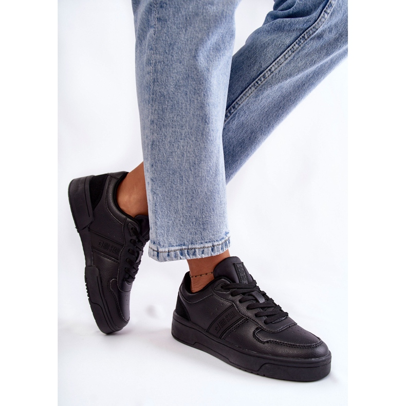 Tênis esportivo com sistema de espuma de memória Big Star baixo KK274258 preto 2