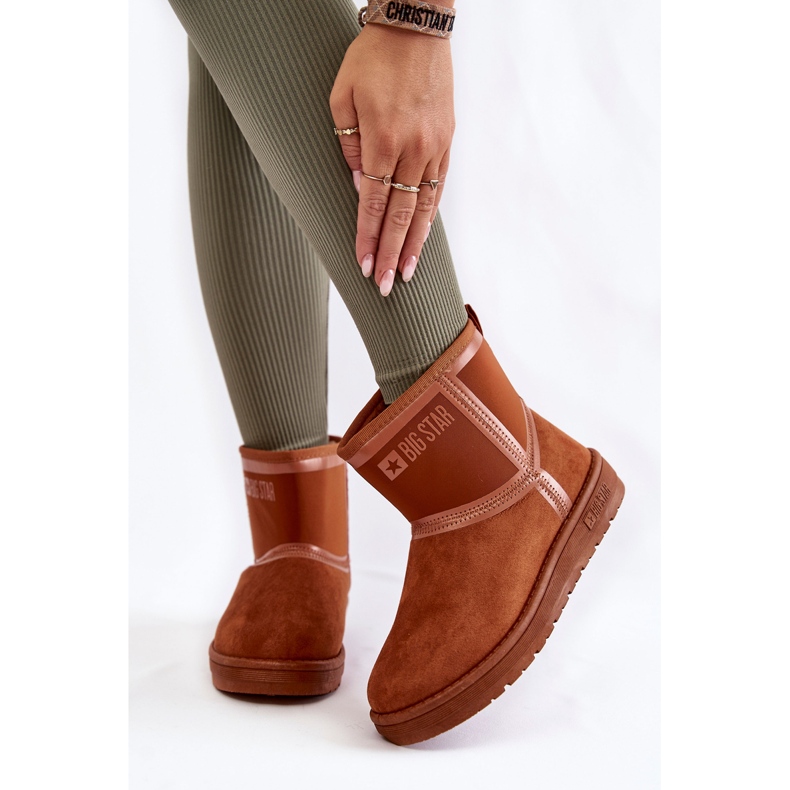 Big Star Botas femininas de neve grandes estrelas KK274612 marrom 1