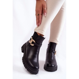 BM Botas quentes femininas com decoração preta Ruth preto 1