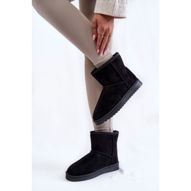 Botas de neve isoladas femininas pretas preto 1