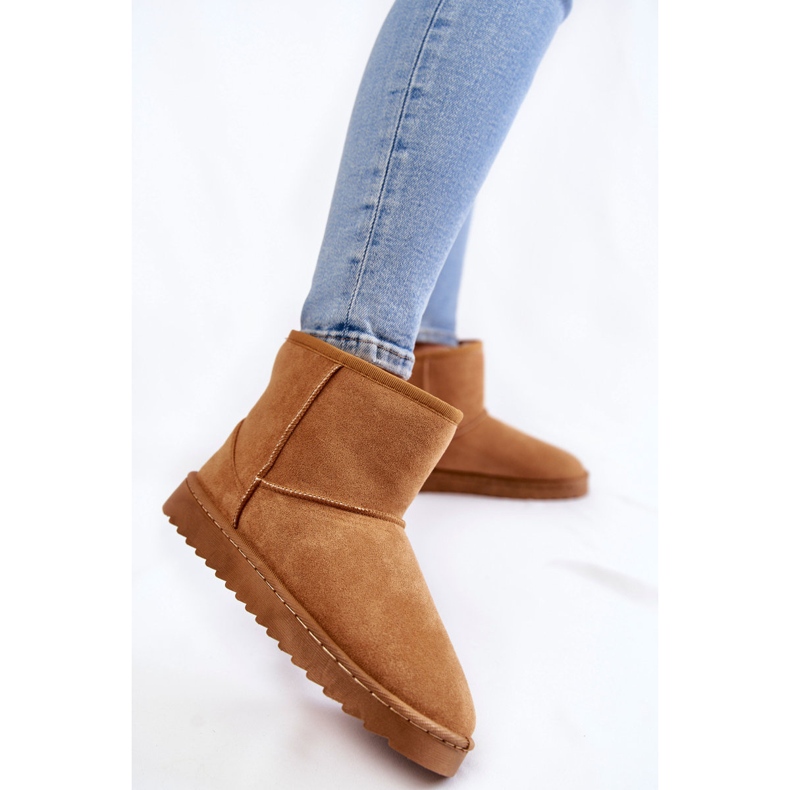 Botas de neve quentes femininas marrom claro Virgina castanho 1