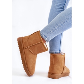 Botas de neve quentes femininas marrom claro Virgina 2