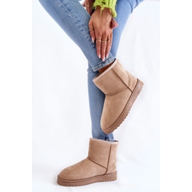 Botas femininas com isolamento para neve, bege claro 2