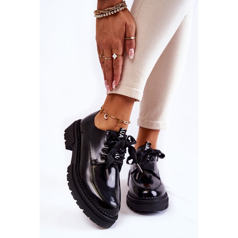 Sapatos femininos lacados La.Fi 210004B-NL Preto 1