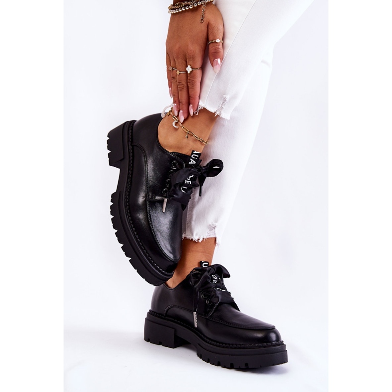 Sapatos Femininos de Couro La.Fi 210004B-PU Preto 2