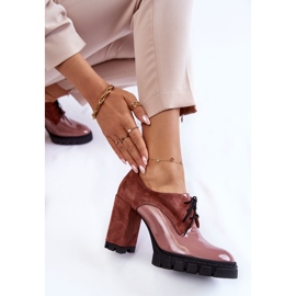 PA2 Botas de camurça e lacadas da moda na plataforma carisa rosa 1