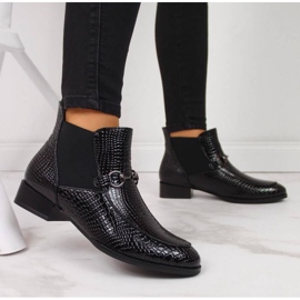 Bota Chelsea lacada Filippo W PAW269 preto 2