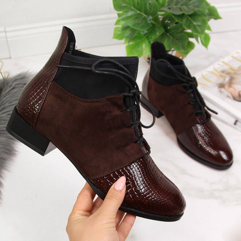 Botas isoladas com pele de cobra Filippo W PAW267B castanho 1