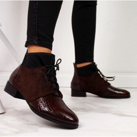 Botas isoladas com pele de cobra Filippo W PAW267B marrom 2