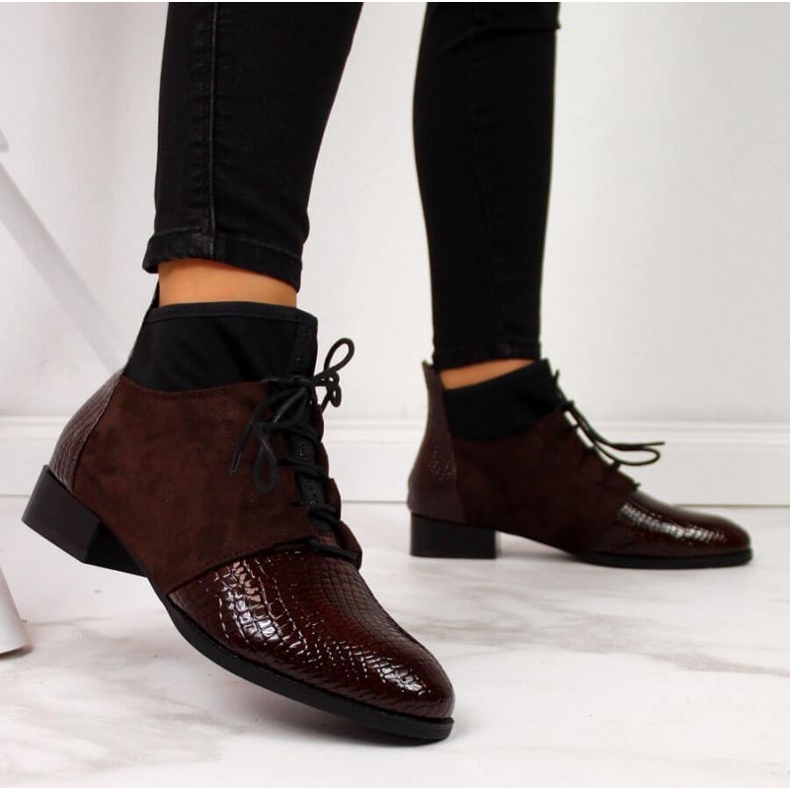 Botas isoladas com pele de cobra Filippo W PAW267B castanho 2