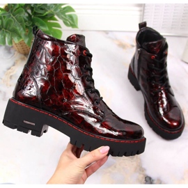 Botas isolantes lacadas em couro Artiker W HBH35 vermelho 1